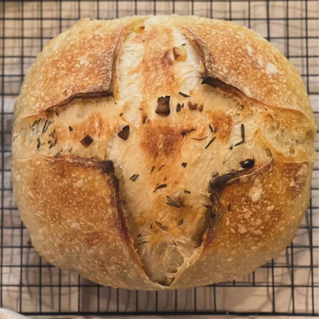 Roasted Garlic & Herb Sourdough Loaf
